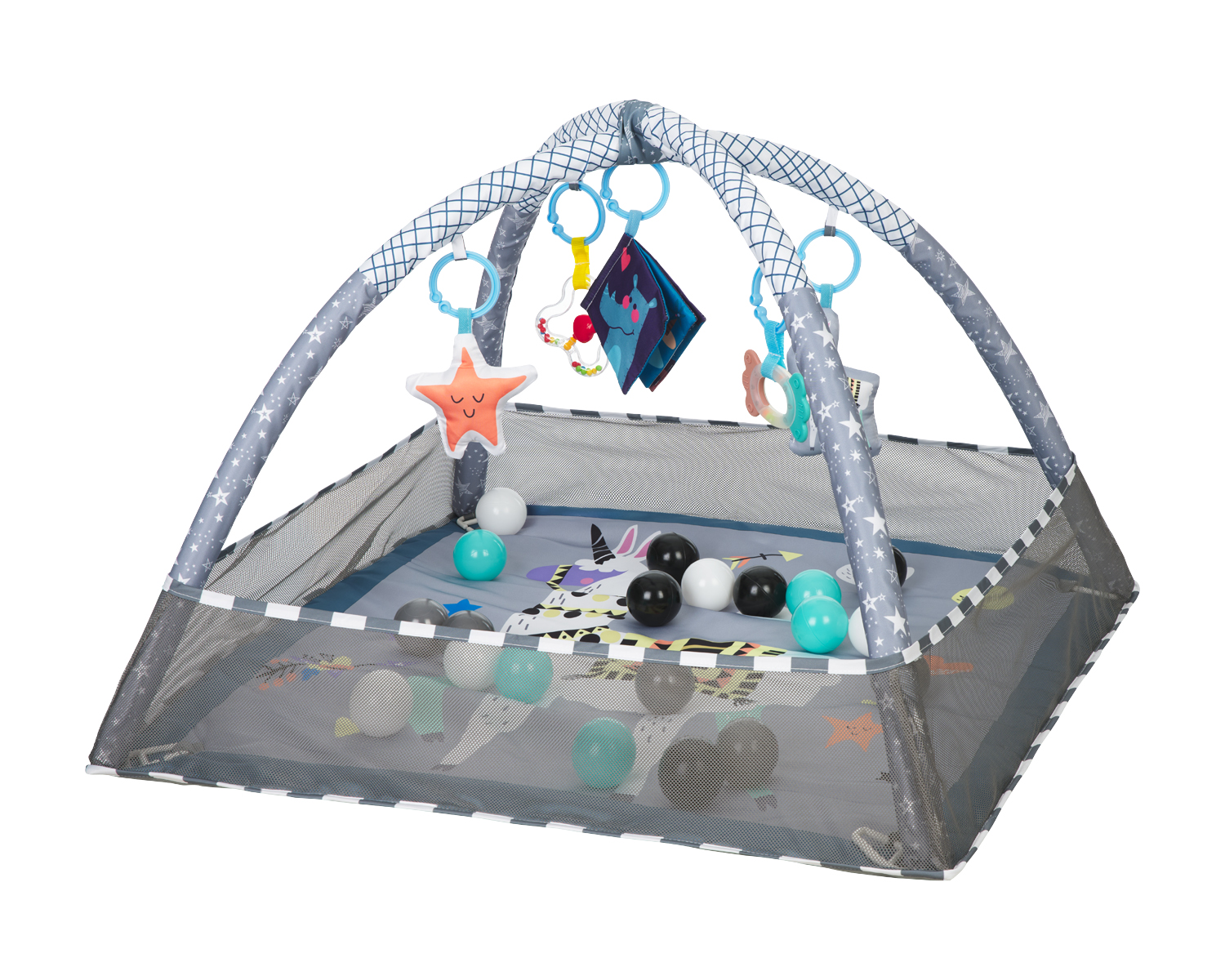 playmat_with_18_balls_happy_lama_31201010404_1__ Активна гимнастика с 18 топчета Happy Lama - Image 1