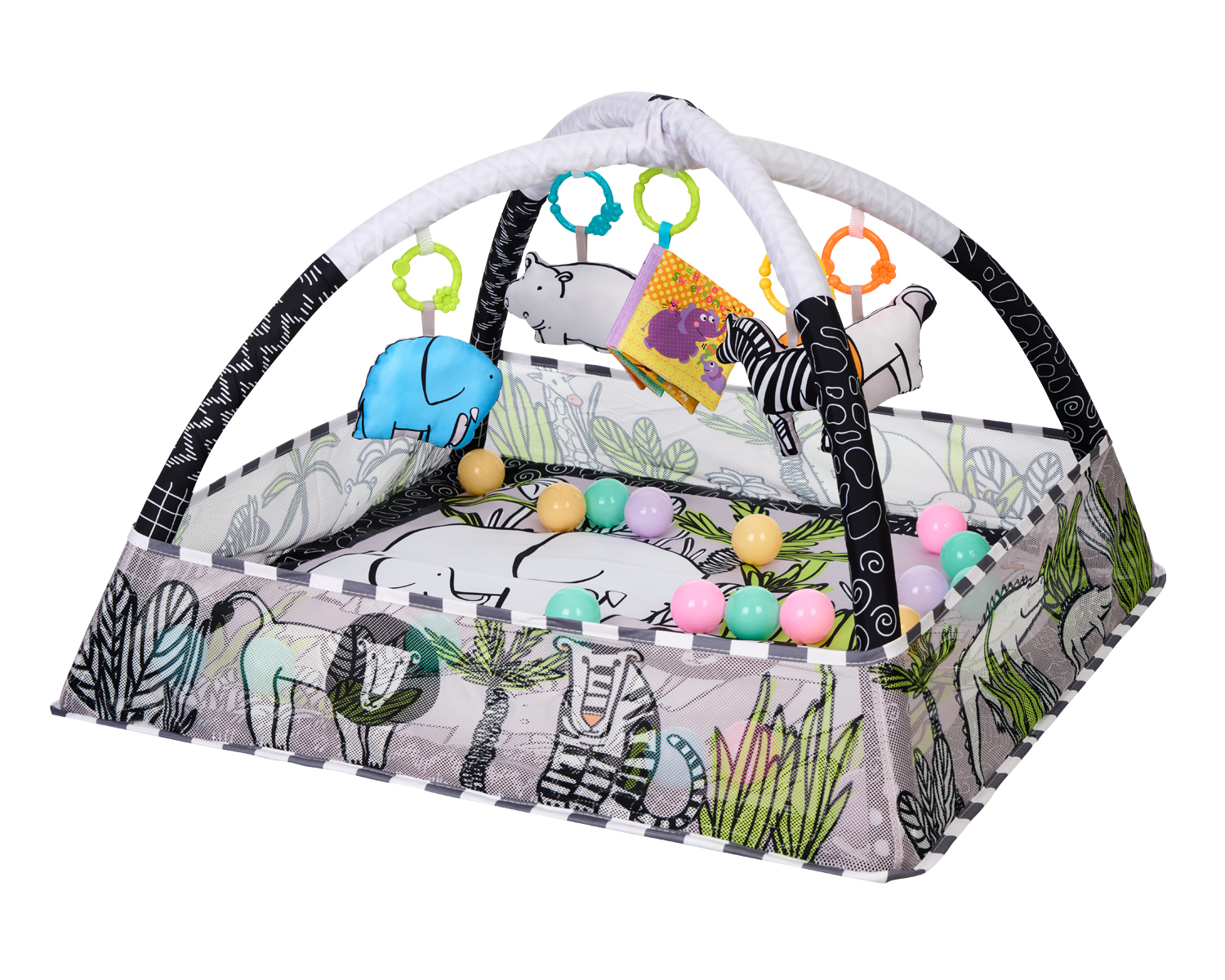 playmat_with_18_balls_jungle_31201010407_1___1 Активна гимнастика с 18 топчета Jungle - Image 1