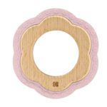 Чесалка дърво-силикон Flower Pink