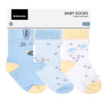 Бебешки чорапи с 3D уши Stripy Friends 6-12м