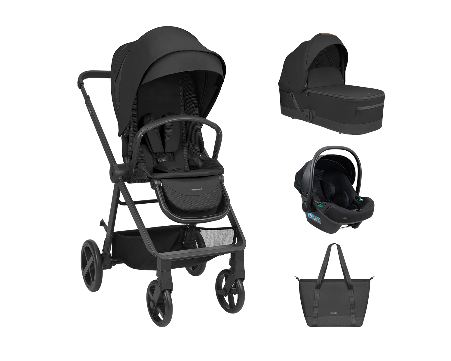 stroller_3in1_with_carrycot_mia_black_31001010275_1__ Комбинирана количка 3в1 с кош за новородено Mia Black 2026 - Image 1