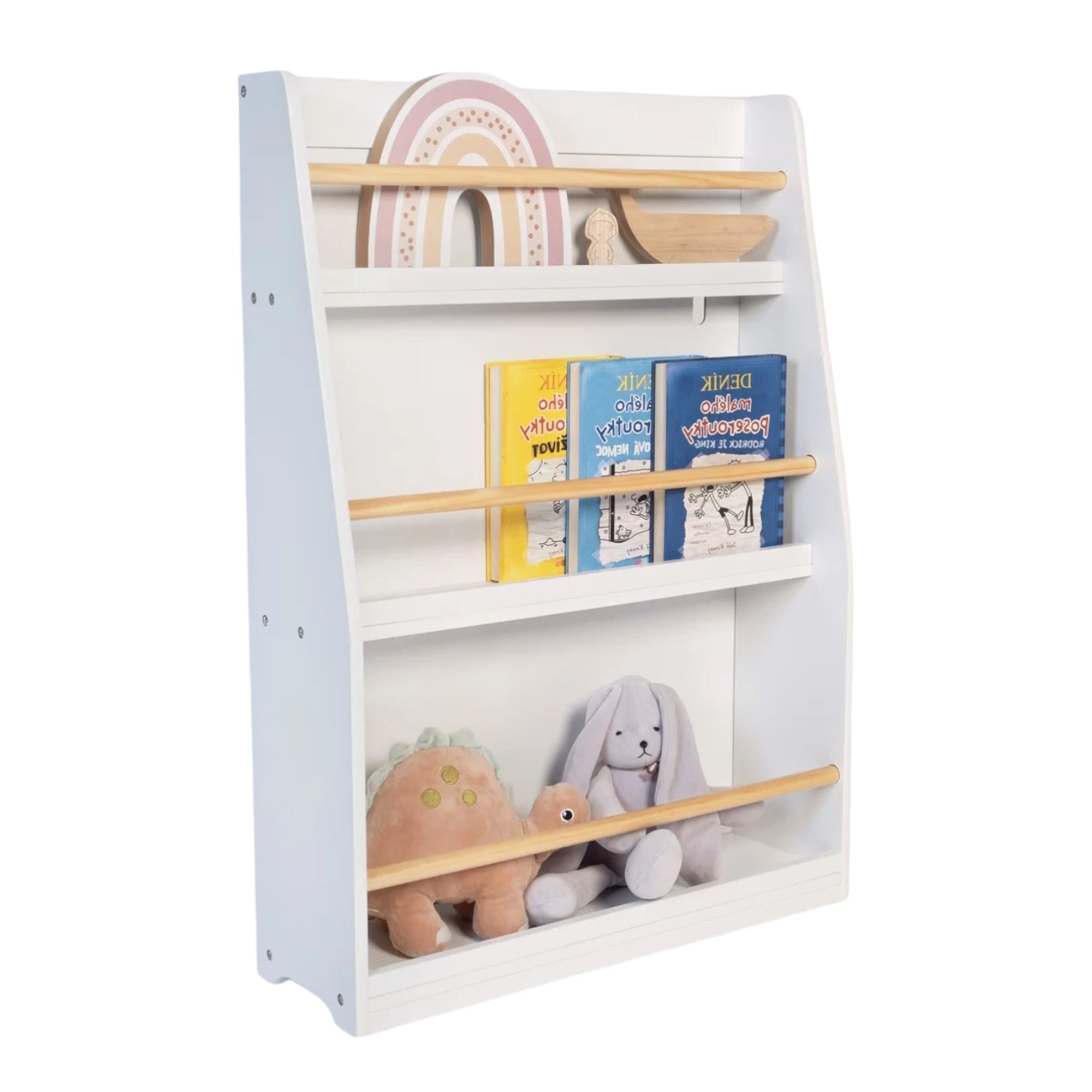 detska-etazherka-ginger-home-darven-organayzer-za-knizhki-i-igrachki-byal-cvyat-za-uyutnata-detska-staya-tf6142-w_17d3cd1d-30be-4edb-83d1-a3fda2b742ff Детска Етажерка GINGER HOME, Дървен Органайзер за Книжки и Играчки, Бял Цвят, за Уютната Детска Стая - Image 1