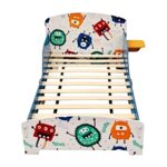 Детско Легло GINGER HOME 140x70 см – Дървено, със Защита от Падане, MONSTER, За Деца 18+ месеца - Image 4