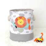 Кош за Играчки, Дрехи, Пране, Сгъваем, с Удобни Дръжки, за Детска стая, Спалня, Дневна - Лъвче - Image 3