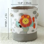 Кош за Играчки, Дрехи, Пране, Сгъваем, с Удобни Дръжки, за Детска стая, Спалня, Дневна - Лъвче - Image 4