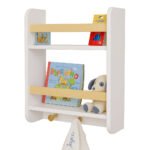 Стенна Детска Етажерка GINGER HOME – Бяла, с Рафтове и Закачалки - Image 2