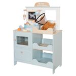 Детска Ветеринарна Клиника Играчка GINGER HOME – Дървен Ветеринарен Център с Аксесоари и Плюшено Куче, 89×57×30 см - Image 3