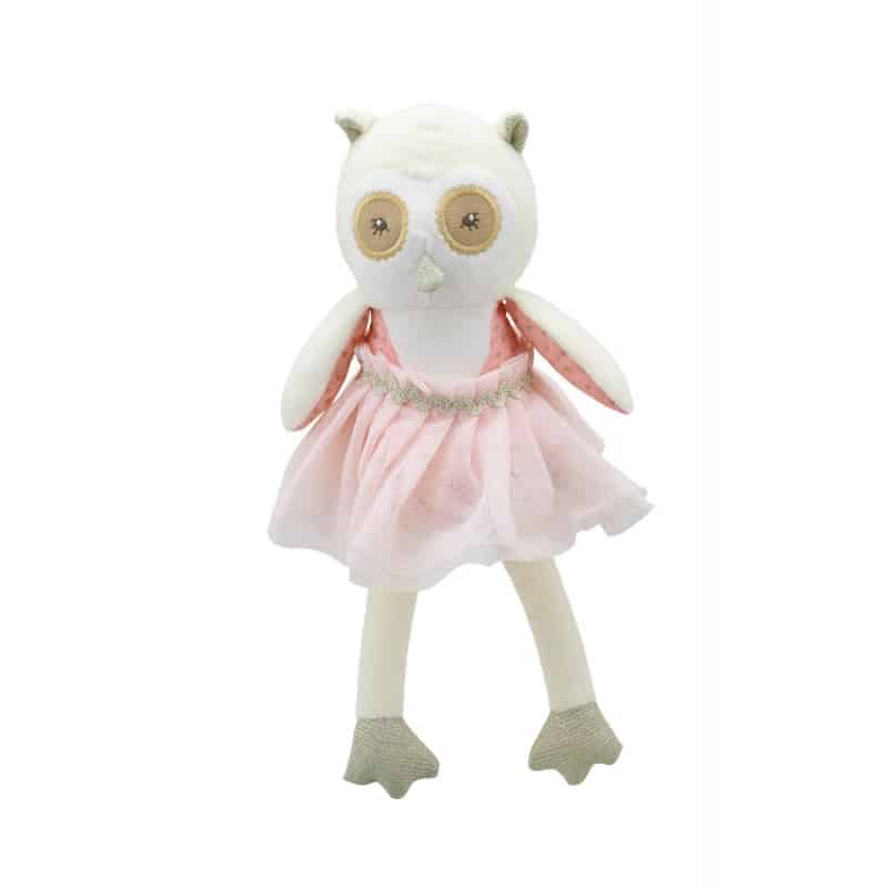 14351-34847-product Wilberry Парцалена кукла Бухал с пачка, в бежово и розово, 30 см. - Снимка 1