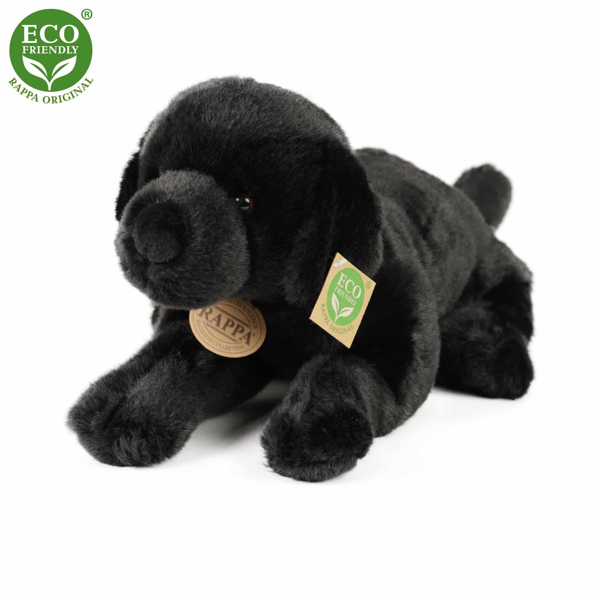 17607-45100-product Плюшено Куче Черен лабрадор, лежащ, 40 см. - Снимка 1