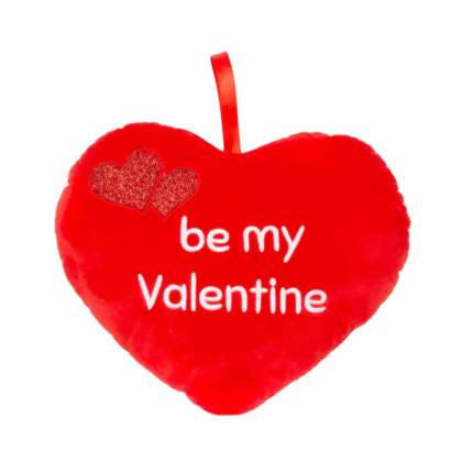Плюшено сърце Be My Valentine, червено, 33 см - Снимка 1