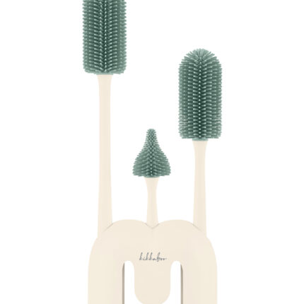 Сет четки за шишета 3 бр с поставка Platinum Silicone Sage - Снимка 2