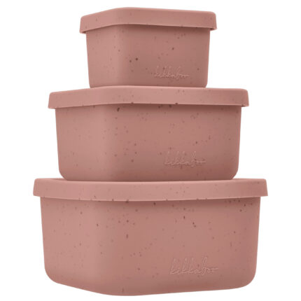 Сет кутии за храна 3 бр Platinum Silicone Blush - Снимка 2